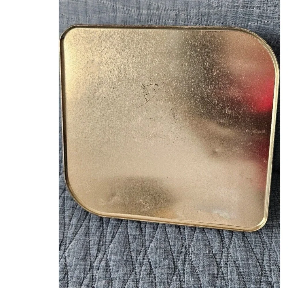 Square Sun Face Celestial Embossed‎ Decorative Storage Tin Box